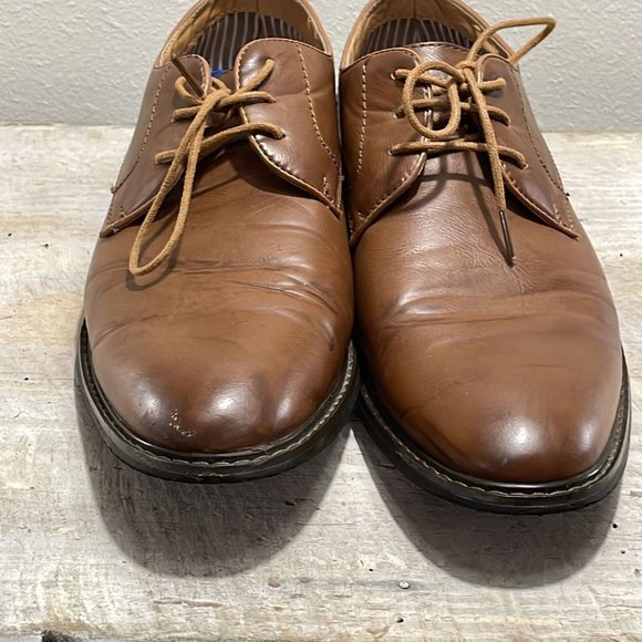 David Stone Shoes Mens Size 9 Brown Lace Up Tie Dress‎ Square - Picture 2 of 9